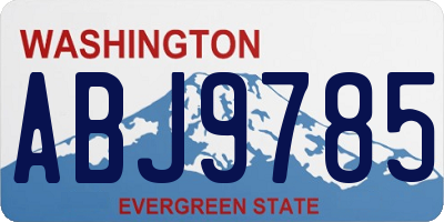 WA license plate ABJ9785