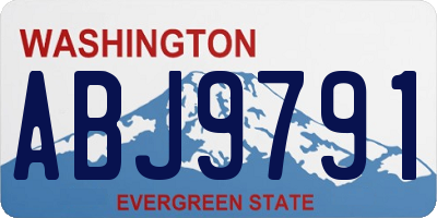 WA license plate ABJ9791