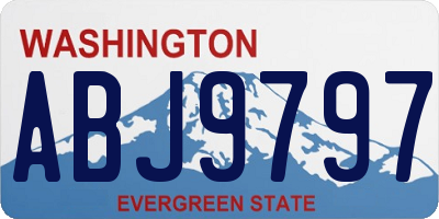 WA license plate ABJ9797