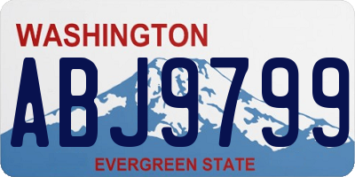 WA license plate ABJ9799