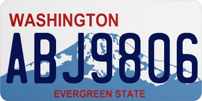 WA license plate ABJ9806