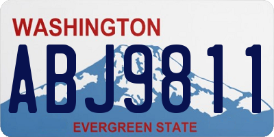 WA license plate ABJ9811