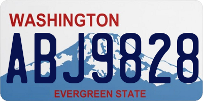 WA license plate ABJ9828