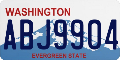 WA license plate ABJ9904