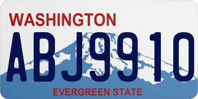WA license plate ABJ9910