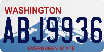 WA license plate ABJ9936