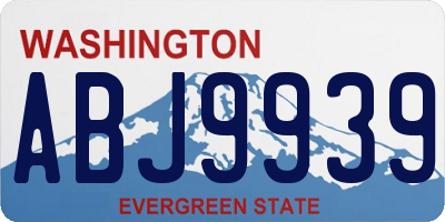 WA license plate ABJ9939