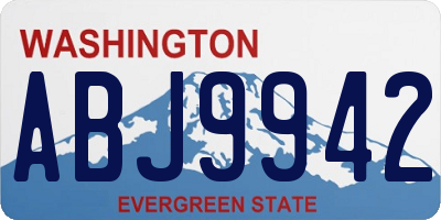 WA license plate ABJ9942