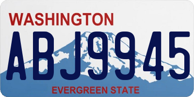 WA license plate ABJ9945