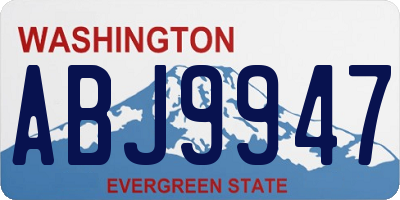WA license plate ABJ9947