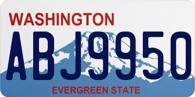 WA license plate ABJ9950