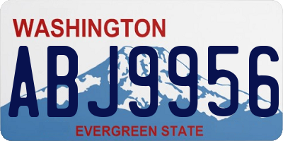 WA license plate ABJ9956