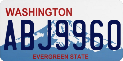 WA license plate ABJ9960