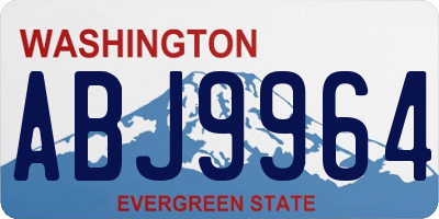 WA license plate ABJ9964