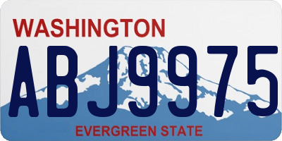 WA license plate ABJ9975