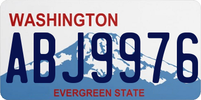 WA license plate ABJ9976
