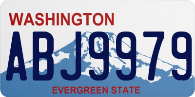 WA license plate ABJ9979