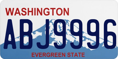 WA license plate ABJ9996