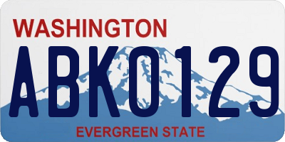 WA license plate ABK0129