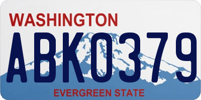 WA license plate ABK0379