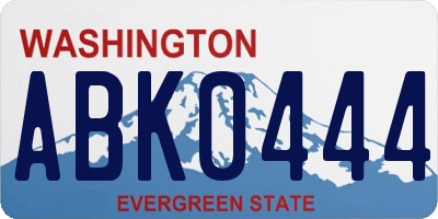 WA license plate ABK0444