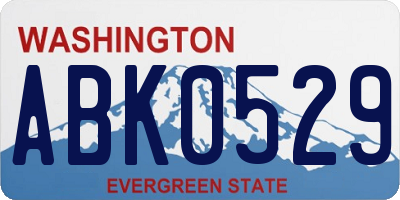 WA license plate ABK0529
