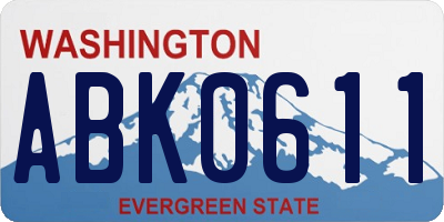 WA license plate ABK0611