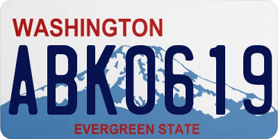 WA license plate ABK0619
