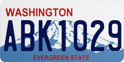 WA license plate ABK1029