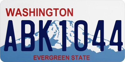 WA license plate ABK1044