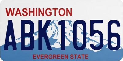WA license plate ABK1056