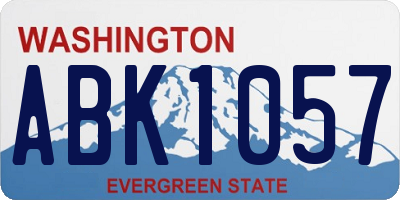 WA license plate ABK1057