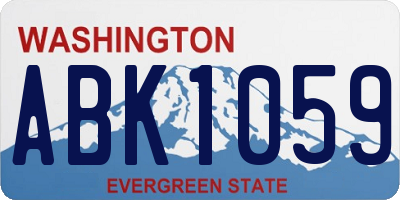 WA license plate ABK1059