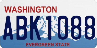WA license plate ABK1088