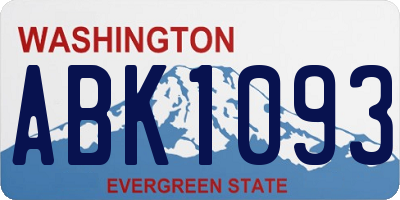 WA license plate ABK1093