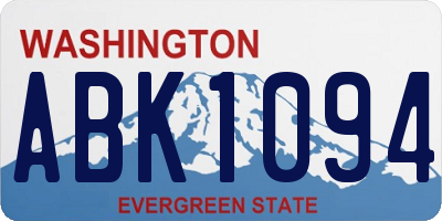 WA license plate ABK1094