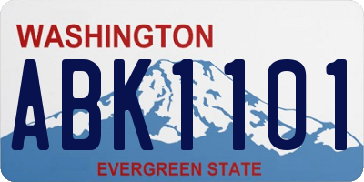 WA license plate ABK1101