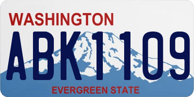WA license plate ABK1109