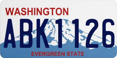 WA license plate ABK1126