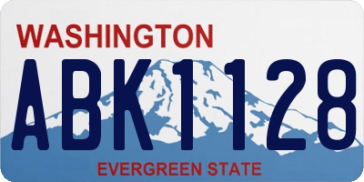 WA license plate ABK1128