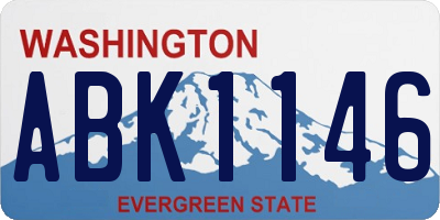 WA license plate ABK1146