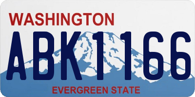 WA license plate ABK1166