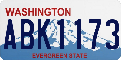 WA license plate ABK1173