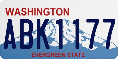 WA license plate ABK1177