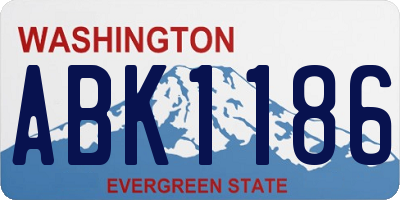 WA license plate ABK1186