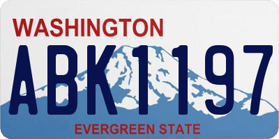 WA license plate ABK1197