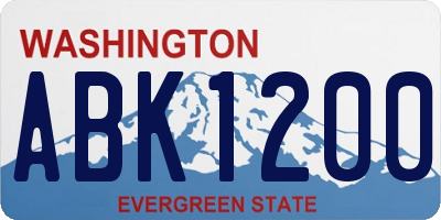 WA license plate ABK1200