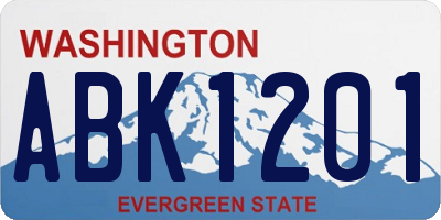WA license plate ABK1201