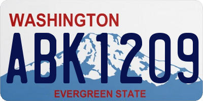 WA license plate ABK1209