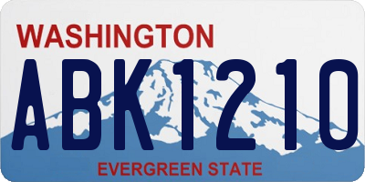 WA license plate ABK1210
